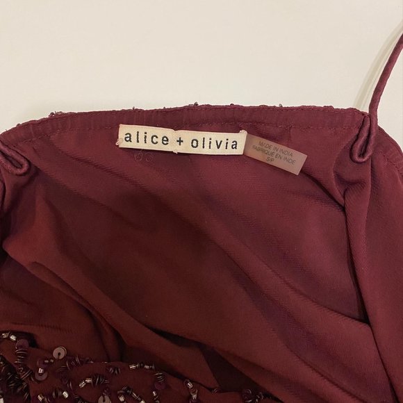 COPY - Alice & Olivia Beaded Maroon Tank Top - Picture 8 of 8